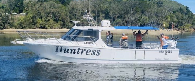 Arrow's 32ft boat the 'Huntress' perfect for up to 10 anglers